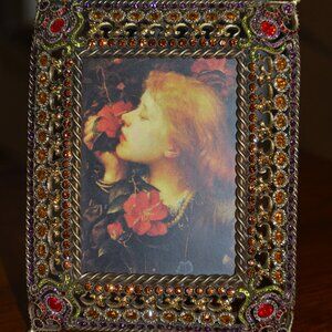 RARE JAY STRONGWATER JAY'S 1ST PATRICIA ORNATE SCROLL TIARA CRYSTAL ENAMEL FRAME